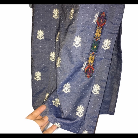 Vintage Pakistan Blue MIDI Dress - Picture 7 of 7